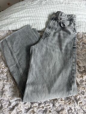 Classic High-Waist Women's Grey Jeans